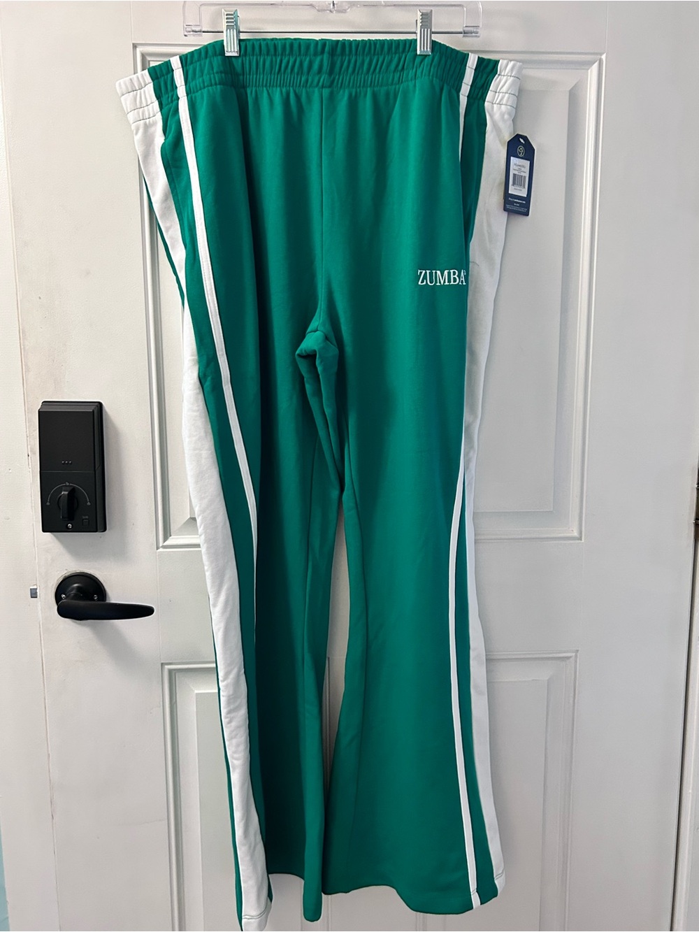 Zumba Fitness women’s Green and White Athletic Track Pants